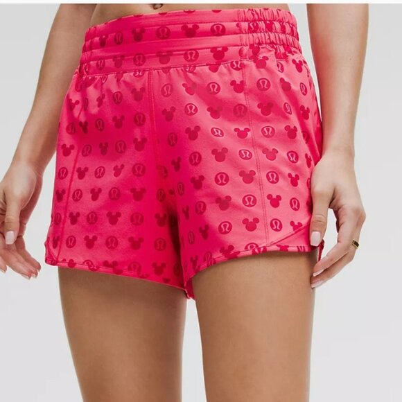Lululemon Disney x lululemon Hotty Hot High-Rise Short 4" Disney Classic Pink 8 - Picture 2 of 11